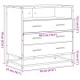 Cajonera de madera contrachapada negro 70x41x70 cm de , Cajoneras - Ref: Foro24-849084, Precio: 117,65 €, Descuento: %