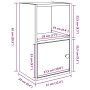 Estantería de madera de ingeniería gris hormigón 31x24x52 cm de , Librerías y estanterías - Ref: Foro24-860322, Precio: 34,67...