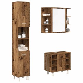 Juego de muebles de baño 3 piezas madera ingeniería envejecida de , Muebles de baño - Ref: Foro24-3328569, Precio: 229,67 €, ...