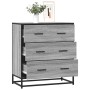 Aparador madera ingeniería y metal gris Sonoma 68x35x76 cm de , Aparadores - Ref: Foro24-848972, Precio: 103,56 €, Descuento: %