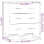 Aparador madera ingeniería y metal gris Sonoma 68x35x76 cm de , Aparadores - Ref: Foro24-848972, Precio: 103,56 €, Descuento: %