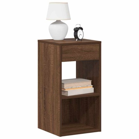 Mesilla de noche con cajón roble marrón 35x34x66,5 cm de , Mesitas de noche - Ref: Foro24-858725, Precio: 53,71 €, Descuento: %