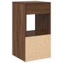 Mesilla de noche con cajón roble marrón 35x34x66,5 cm de , Mesitas de noche - Ref: Foro24-858725, Precio: 53,71 €, Descuento: %