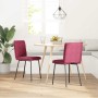 Sillas de comedor 2 unidades terciopelo rojo tinto de , Sillas de comedor - Ref: Foro24-4101249, Precio: 93,23 €, Descuento: %
