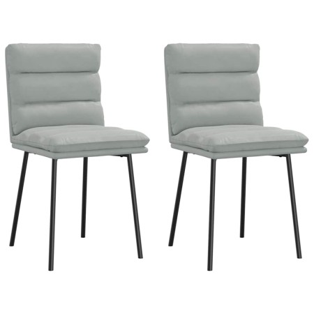 Sillas de comedor 2 unidades terciopelo gris claro de , Sillas de comedor - Ref: Foro24-4101282, Precio: 97,45 €, Descuento: %