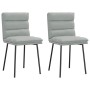 Sillas de comedor 2 unidades terciopelo gris claro de , Sillas de comedor - Ref: Foro24-4101282, Precio: 97,45 €, Descuento: %