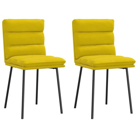Sillas de comedor 2 unidades terciopelo amarillo de , Sillas de comedor - Ref: Foro24-4101289, Precio: 95,25 €, Descuento: %