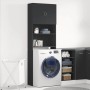 Armario de lavadora madera ingeniería negro 64x24x190 cm de , Accesorios para lavadoras y secadoras - Ref: Foro24-862390, Pre...