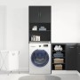 Armario de lavadora madera ingeniería negro 64x24x190 cm de , Accesorios para lavadoras y secadoras - Ref: Foro24-862390, Pre...