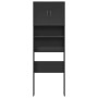 Armario de lavadora madera ingeniería negro 64x24x190 cm de , Accesorios para lavadoras y secadoras - Ref: Foro24-862390, Pre...
