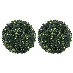 Bolas de boj artificial con luces LED 2 unidades 45 cm de , Flora artificial - Ref: Foro24-3335896, Precio: 115,60 €, Descuen...