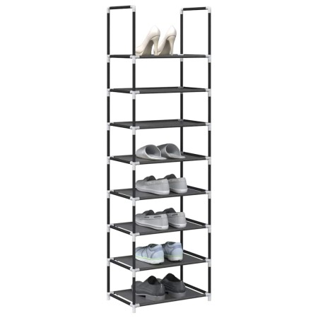 Zapatero 8 niveles negro 44x28x145 cm tejido no tejido de , Zapateros y organizadores de calzado - Ref: Foro24-4100619, Preci...