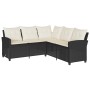 Sofá en forma de L con cojines ratán sintético negro de , Conjuntos de jardín - Ref: Foro24-365415, Precio: 321,12 €, Descuen...
