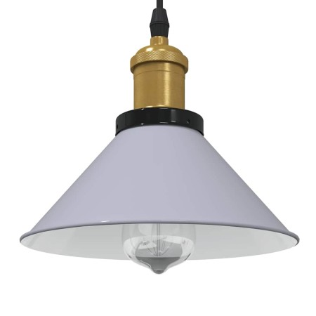 Lámpara colgante regulable en altura E27 gris brillante Ø 22cm de , Lámparas - Ref: Foro24-4103446, Precio: 29,60 €, Descuent...
