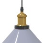 Lámpara colgante regulable en altura E27 gris brillante Ø 22cm de , Lámparas - Ref: Foro24-4103446, Precio: 29,60 €, Descuent...