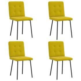 Sillas de comedor 4 unidades terciopelo amarillo de , Sillas de comedor - Ref: Foro24-3315164, Precio: 159,15 €, Descuento: %