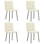 Sillas de comedor 4 unidades terciopelo crema de , Sillas de comedor - Ref: Foro24-3315166, Precio: 200,12 €, Descuento: %