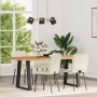 Sillas de comedor 4 unidades terciopelo crema de , Sillas de comedor - Ref: Foro24-3315166, Precio: 200,12 €, Descuento: %