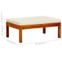 Banco de jardín con mesa y reposapiés madera de acacia maciza de vidaXL, Bancos de jardín - Ref: Foro24-3058008, Precio: 425,...