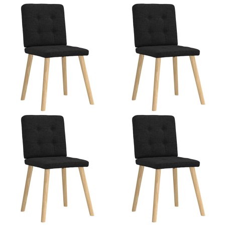 Sillas de comedor 4 unidades tela negras de , Sillas de comedor - Ref: Foro24-3315170, Precio: 195,49 €, Descuento: %