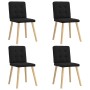 Sillas de comedor 4 unidades tela negras de , Sillas de comedor - Ref: Foro24-3315170, Precio: 195,49 €, Descuento: %