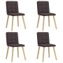 Sillas de comedor 4 unidades tela marrón oscuro de , Sillas de comedor - Ref: Foro24-3315172, Precio: 195,49 €, Descuento: %