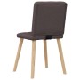 Sillas de comedor 4 unidades tela marrón oscuro de , Sillas de comedor - Ref: Foro24-3315172, Precio: 195,49 €, Descuento: %
