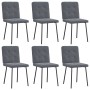 Sillas de comedor 6 unidades terciopelo gris oscuro de , Sillas de comedor - Ref: Foro24-3315428, Precio: 242,00 €, Descuento: %