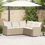 Sofá en forma de L con cojines ratán sintético beige de , Conjuntos de jardín - Ref: Foro24-365417, Precio: 333,19 €, Descuen...