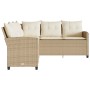 Sofá en forma de L con cojines ratán sintético beige de , Conjuntos de jardín - Ref: Foro24-365417, Precio: 333,19 €, Descuen...