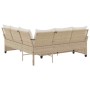 Sofá en forma de L con cojines ratán sintético beige de , Conjuntos de jardín - Ref: Foro24-365417, Precio: 333,19 €, Descuen...