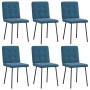 Sillas de comedor 6 unidades terciopelo azul de , Sillas de comedor - Ref: Foro24-3315437, Precio: 240,02 €, Descuento: %