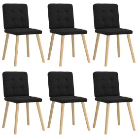 Sillas de comedor giratorias 6 unidades tela negras de , Sillas de comedor - Ref: Foro24-3315440, Precio: 292,05 €, Descuento: %
