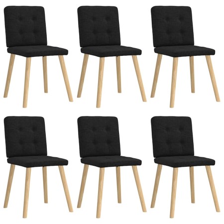 Sillas de comedor giratorias 6 unidades tela negras de , Sillas de comedor - Ref: Foro24-3315440, Precio: 292,05 €, Descuento: %