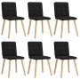 Sillas de comedor giratorias 6 unidades tela negras de , Sillas de comedor - Ref: Foro24-3315440, Precio: 292,05 €, Descuento: %