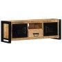 Mueble de TV madera maciza de mango rugosa 100x30x35 cm de , Muebles TV - Ref: Foro24-4013593, Precio: 207,81 €, Descuento: %