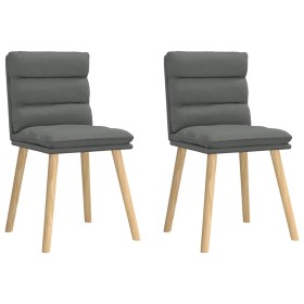 Sillas de comedor 2 unidades tela gris oscuro de , Sillas de comedor - Ref: Foro24-4101294, Precio: 112,40 €, Descuento: %