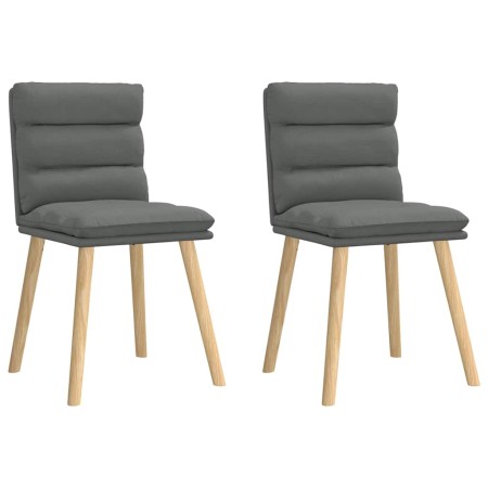 Sillas de comedor 2 unidades tela gris oscuro de , Sillas de comedor - Ref: Foro24-4101294, Precio: 112,40 €, Descuento: %