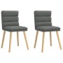 Sillas de comedor 2 unidades tela gris oscuro de , Sillas de comedor - Ref: Foro24-4101294, Precio: 112,40 €, Descuento: %