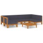 Juego muebles de jardín y cojines 7 pzas madera maciza acacia de vidaXL, Conjuntos de jardín - Ref: Foro24-3058137, Precio: 8...