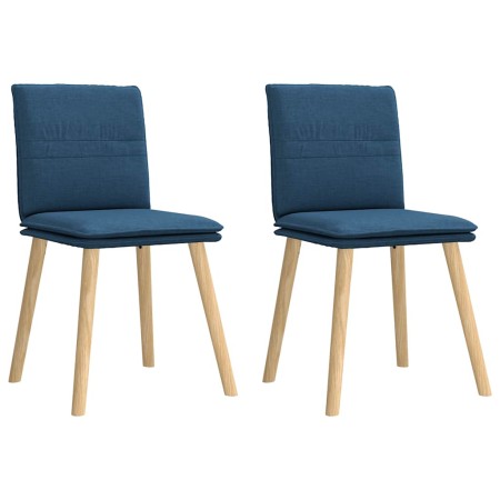 Sillas de comedor 2 unidades tela azul de , Sillas de comedor - Ref: Foro24-4101263, Precio: 110,42 €, Descuento: %