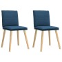 Sillas de comedor 2 unidades tela azul de , Sillas de comedor - Ref: Foro24-4101263, Precio: 110,42 €, Descuento: %