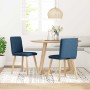 Sillas de comedor 2 unidades tela azul de , Sillas de comedor - Ref: Foro24-4101263, Precio: 110,42 €, Descuento: %