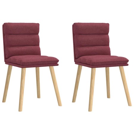 Sillas de comedor 2 unidades tela rojo tinto de , Sillas de comedor - Ref: Foro24-4101296, Precio: 112,61 €, Descuento: %