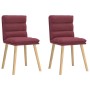 Sillas de comedor 2 unidades tela rojo tinto de , Sillas de comedor - Ref: Foro24-4101296, Precio: 112,61 €, Descuento: %