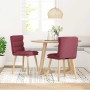 Sillas de comedor 2 unidades tela rojo tinto de , Sillas de comedor - Ref: Foro24-4101296, Precio: 112,61 €, Descuento: %