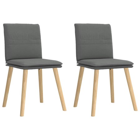 Sillas de comedor 2 unidades tela gris oscuro de , Sillas de comedor - Ref: Foro24-4101256, Precio: 110,42 €, Descuento: %