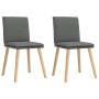 Sillas de comedor 2 unidades tela gris oscuro de , Sillas de comedor - Ref: Foro24-4101256, Precio: 110,42 €, Descuento: %