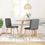 Sillas de comedor 2 unidades tela gris oscuro de , Sillas de comedor - Ref: Foro24-4101256, Precio: 110,42 €, Descuento: %