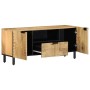 Mueble de TV marrón 105x33x46 cm madera maciza mango de , Almacenamiento para CD y DVD - Ref: Foro24-4017734, Precio: 131,22 ...